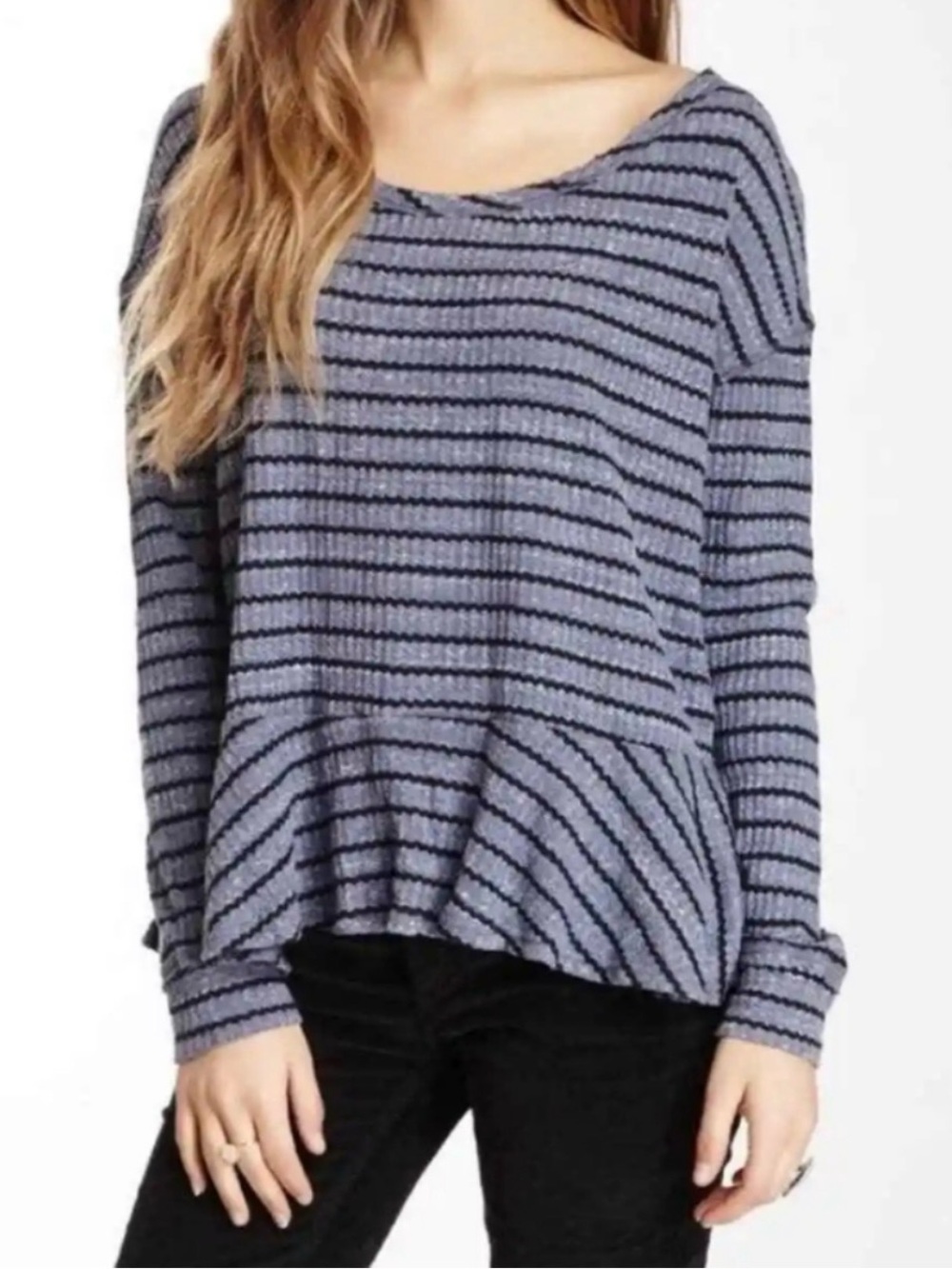Free people striped peplum top